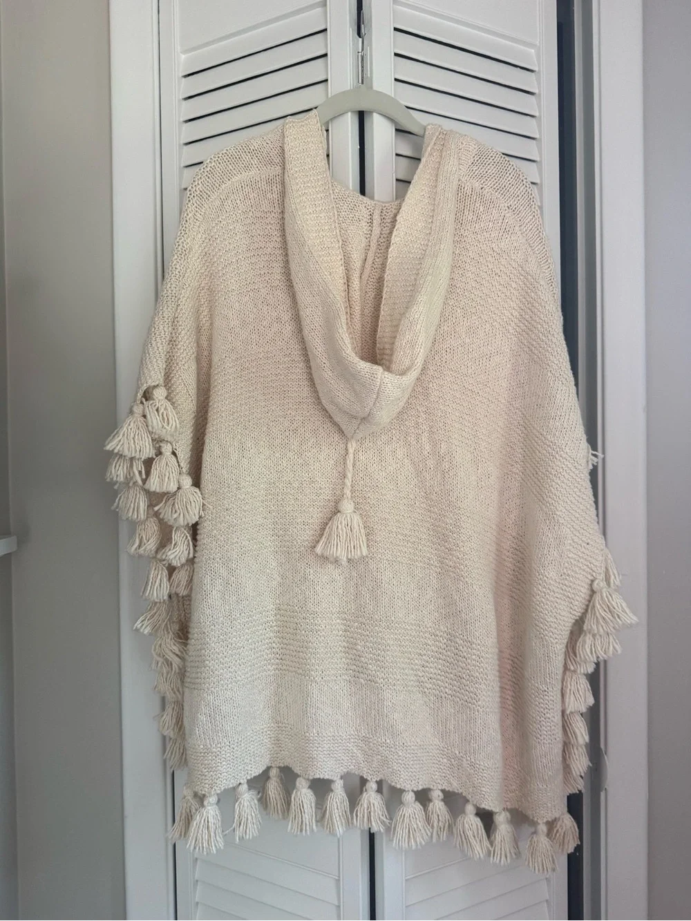 Kate Spade Broome Street Tassel Hoodie Poncho